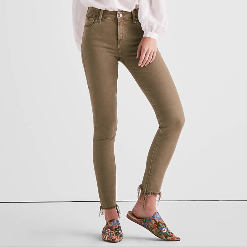 Lucky Brand Olive cropped pant size 26
